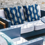 Karl Geometric Reversible Indoor/Outdoor Square Pillow