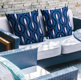 Karl Geometric Reversible Indoor/Outdoor Square Pillow