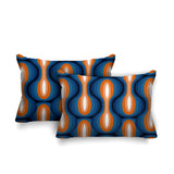 Karl Geometric Reversible Indoor/Outdoor Rectangular Pillow