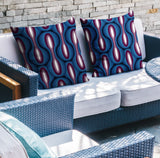 Karl Geometric Reversible Indoor/Outdoor Square Pillow