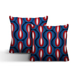 Karl Geometric Reversible Indoor/Outdoor Square Pillow