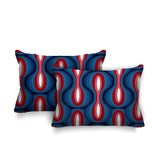 Karl Geometric Reversible Indoor/Outdoor Rectangular Pillow