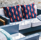 Karl Geometric Reversible Indoor/Outdoor Square Pillow