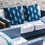 Karl Geometric Reversible Indoor/Outdoor Square Pillow