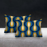 Karl Geometric Reversible Indoor/Outdoor Rectangular Pillow