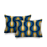 Karl Geometric Reversible Indoor/Outdoor Rectangular Pillow