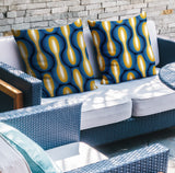 Karl Geometric Reversible Indoor/Outdoor Square Pillow