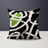 Kaya Abstract Reversible Indoor/Outdoor Square Pillow