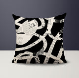Kaya Abstract Reversible Indoor/Outdoor Square Pillow