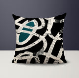 Kaya Abstract Reversible Indoor/Outdoor Square Pillow