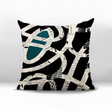 Kaya Abstract Reversible Indoor/Outdoor Square Pillow