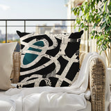 Kaya Abstract Reversible Indoor/Outdoor Square Pillow