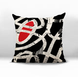 Kaya Abstract Reversible Indoor/Outdoor Square Pillow