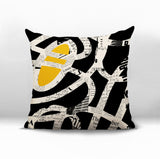 Kaya Abstract Reversible Indoor/Outdoor Square Pillow