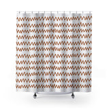 Kayton Shower Curtain in Burnt Orange
