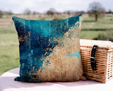 Kazam Abstract Outdoor Reversible Throw Square Pillow