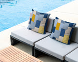 Kazie Patches Indoor/Outdoor Reversible Square Pillow