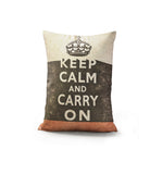 Keep Calm Faux Linen Lumber Pillow