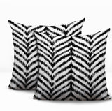 Kent Zebra Print Indoor/Outdoor Reversible Square Pillow