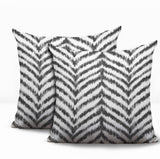 Kent Zebra Print Indoor/Outdoor Reversible Square Pillow