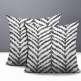 Kent Zebra Print Indoor/Outdoor Reversible Square Pillow
