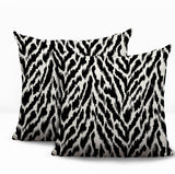 Kenzi Zebra Print Indoor/Outdoor Reversible Square Pillow