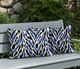 Kenzi Zebra Print Indoor/Outdoor Reversible Rectangular Pillow