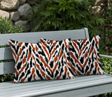 Kenzi Zebra Print Indoor/Outdoor Reversible Rectangular Pillow