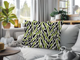 Kenzi Zebra Print Indoor/Outdoor Reversible Square Pillow