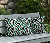 Kenzi Zebra Print Indoor/Outdoor Reversible Rectangular Pillow