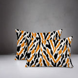 Kenzi Zebra Print Indoor/Outdoor Reversible Rectangular Pillow