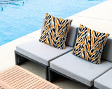 Kenzi Zebra Print Indoor/Outdoor Reversible Square Pillow