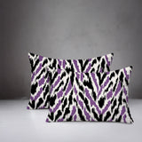 Kenzi Zebra Print Indoor/Outdoor Reversible Rectangular Pillow