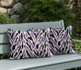 Kenzi Zebra Print Indoor/Outdoor Reversible Rectangular Pillow
