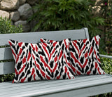 Kenzi Zebra Print Indoor/Outdoor Reversible Rectangular Pillow