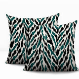 Kenzi Zebra Print Indoor/Outdoor Reversible Square Pillow