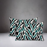 Kenzi Zebra Print Indoor/Outdoor Reversible Rectangular Pillow