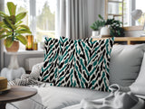 Kenzi Zebra Print Indoor/Outdoor Reversible Square Pillow