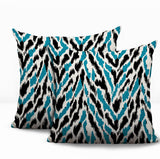 Kenzi Zebra Print Indoor/Outdoor Reversible Square Pillow