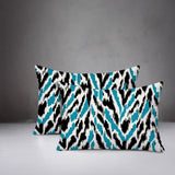 Kenzi Zebra Print Indoor/Outdoor Reversible Rectangular Pillow