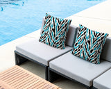 Kenzi Zebra Print Indoor/Outdoor Reversible Square Pillow