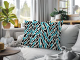 Kenzi Zebra Print Indoor/Outdoor Reversible Square Pillow