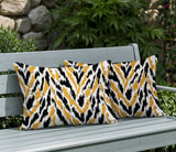 Kenzi Zebra Print Indoor/Outdoor Reversible Rectangular Pillow