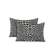 Kiefer Zebra Print Indoor/Outdoor Reversible Rectangular Pillow