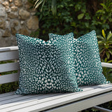 Kiefer Zebra Print Indoor/Outdoor Reversible Square Pillow