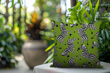 Kiji Zebra Reversible Indoor/Outdoor Square Pillow