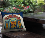 Kimaya Lotus Arch Reversible Indoor/Outdoor Pillow