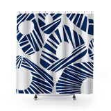 Kio Shower Curtain in Navy Blue