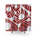 Kio Shower Curtain in Red
