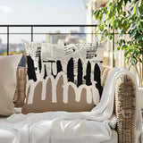 Kisha Abstract Reversible Indoor/Outdoor Square Pillow